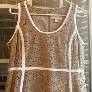 MICHAEL KORS-Tan Lace Sleeveless Straight Dress - Sz 8